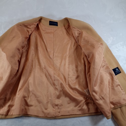Chaqueta Alexon para mujer Reino Unido 20 naranja melocotón lana mezcla cachemir - Imagen 7 de 11