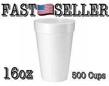 500-Pack Wincup Disposable Cold/Hot Cup, 16 oz, White