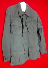 US ARMY COMBAT TROPICAL JUNGLE JACKET RIP STOP FABRIC 1968 VIETNAM WAR