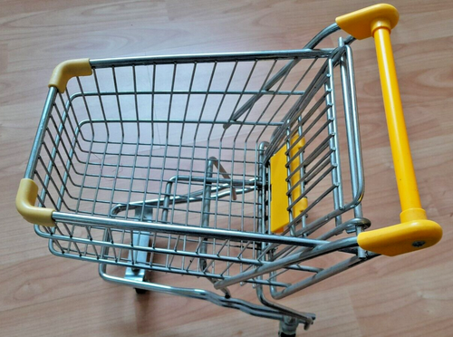Deko Mini Metall Einkaufswagen - Bild 5 von 6