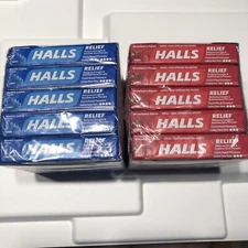 HALLS Relief Mentho-Lyptus Menthol &  Strawberry Cough 2 X 20 Pack (360 Drops)!!