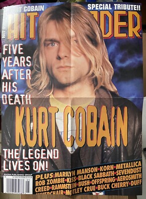 Vintage Nirvana Kurt Cobain Hit Parader Cover Magazine