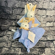 Cloud Island Infant BUNNY Security Blanket, Rattle  Crinkle paper Blue White