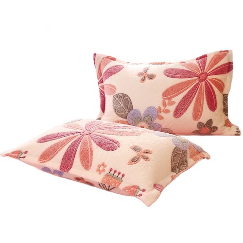 Federa cuscino 48*74 cm invernale calda flanella cartone animato floreale biancheria da letto - Foto 6 di 20