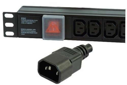 LMS DATA - 1U 8 Way 10A IEC C13 Sockets to C14 Plug Horizontal PDU - 第 1/1 張圖片