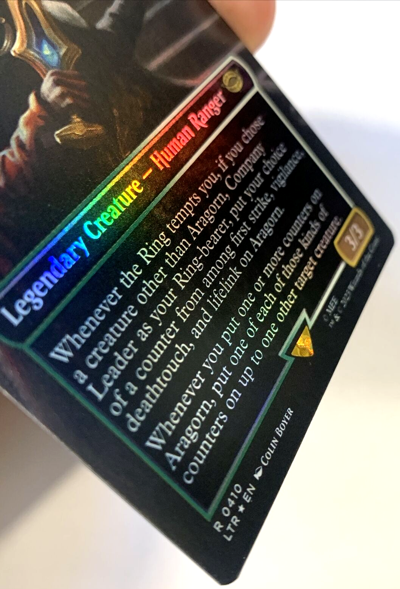 MTG ボーダーレス foil 統一王、アラゴルン/Aragorn, the U Foil】(434)□ボーダーレス□《統一王、アラゴルン/Aragorn, the