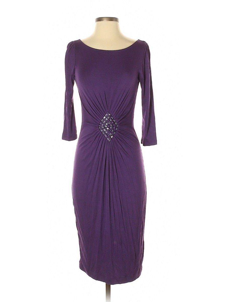 Kische Pencil Easter Dress Purple Medium M Open Back Fitted Embellished |  eBay