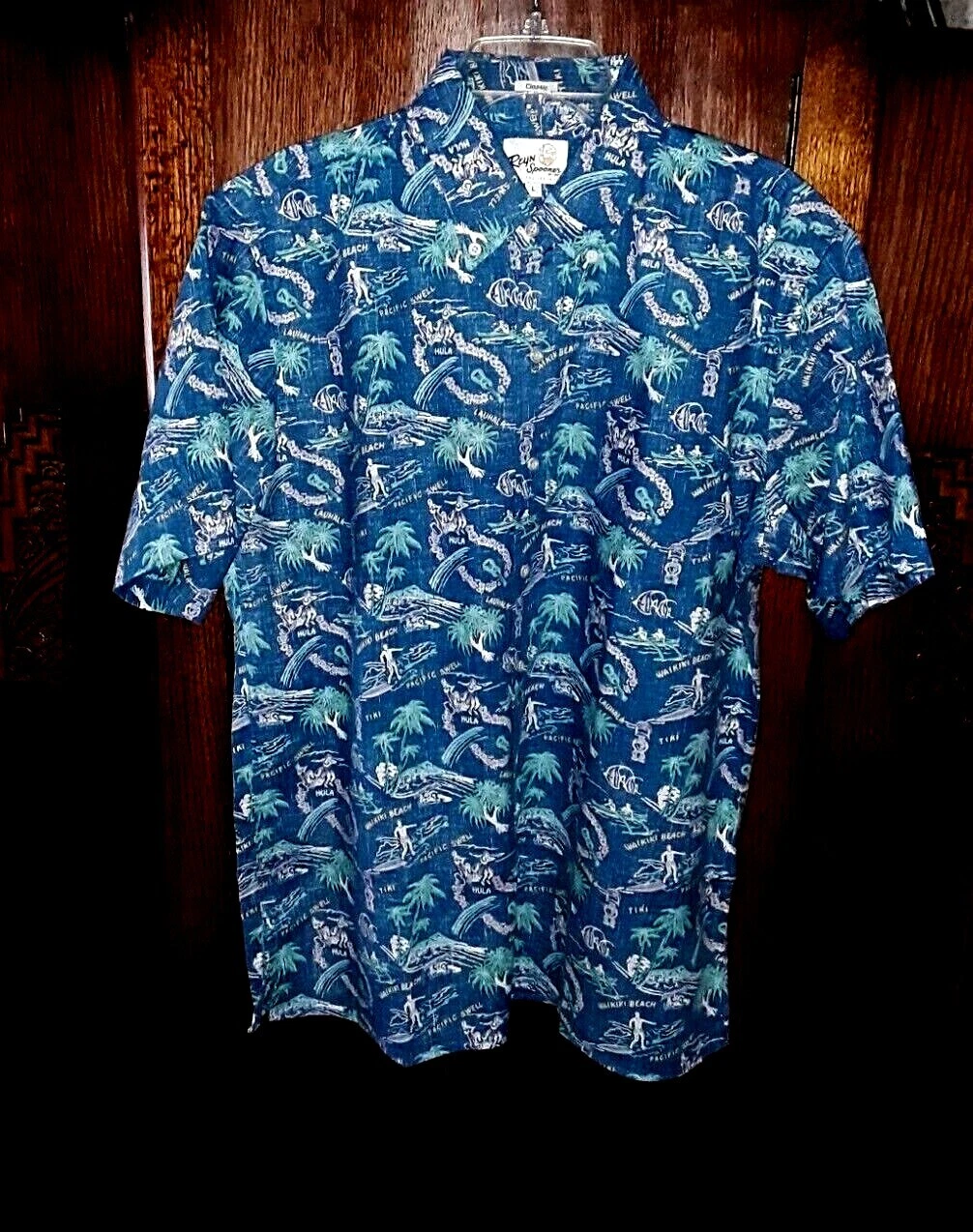 Reyn Spooner Men's ONE FINE DAY CLASSIC FIT Vallarta Blue Button Front Shirts