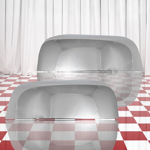 Set of 2 Chrome Replacement Mirror Covers for 2019-2020 Ford Ranger w/o Signal