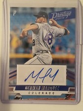 2019 Panini Chronicles Baseball GERMAN MARQUEZ Prestige auto-Colorado Rockies