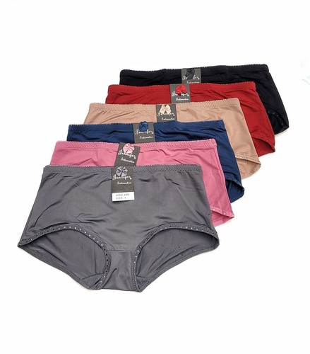 3 6 Pack Microfiber Mid Rise Light Tummy Control Full Seat Coverage Bikini panty - 第 5/10 張圖片