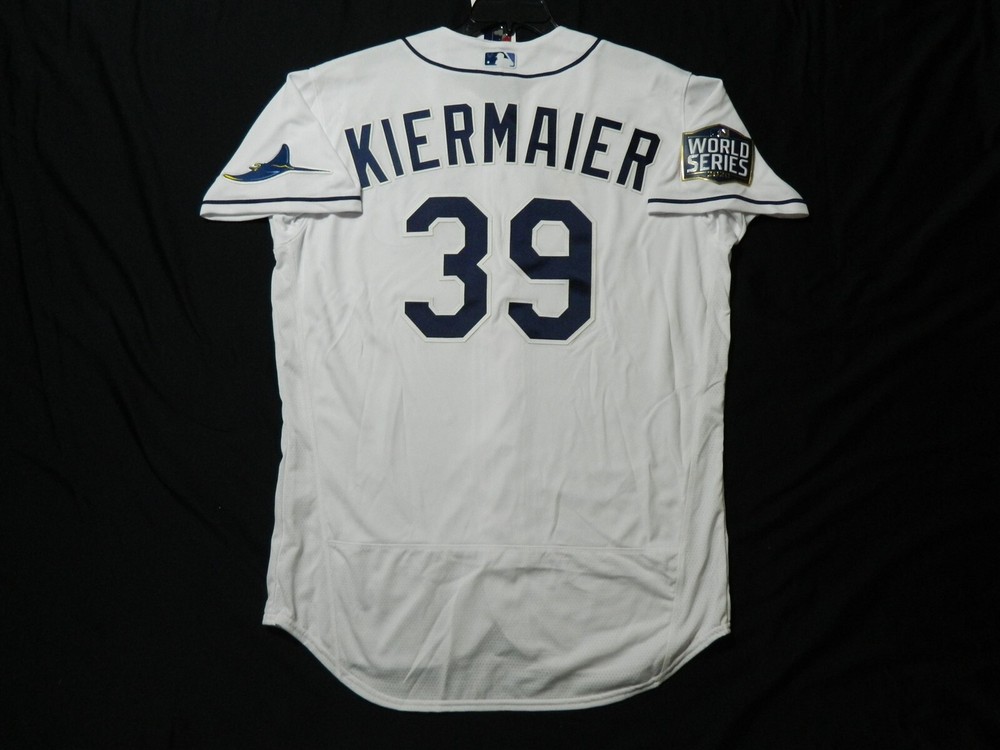 Authentic Kevin Kiermaier Tampa Bay Rays World Series FLEX BASE Home Jersey 48