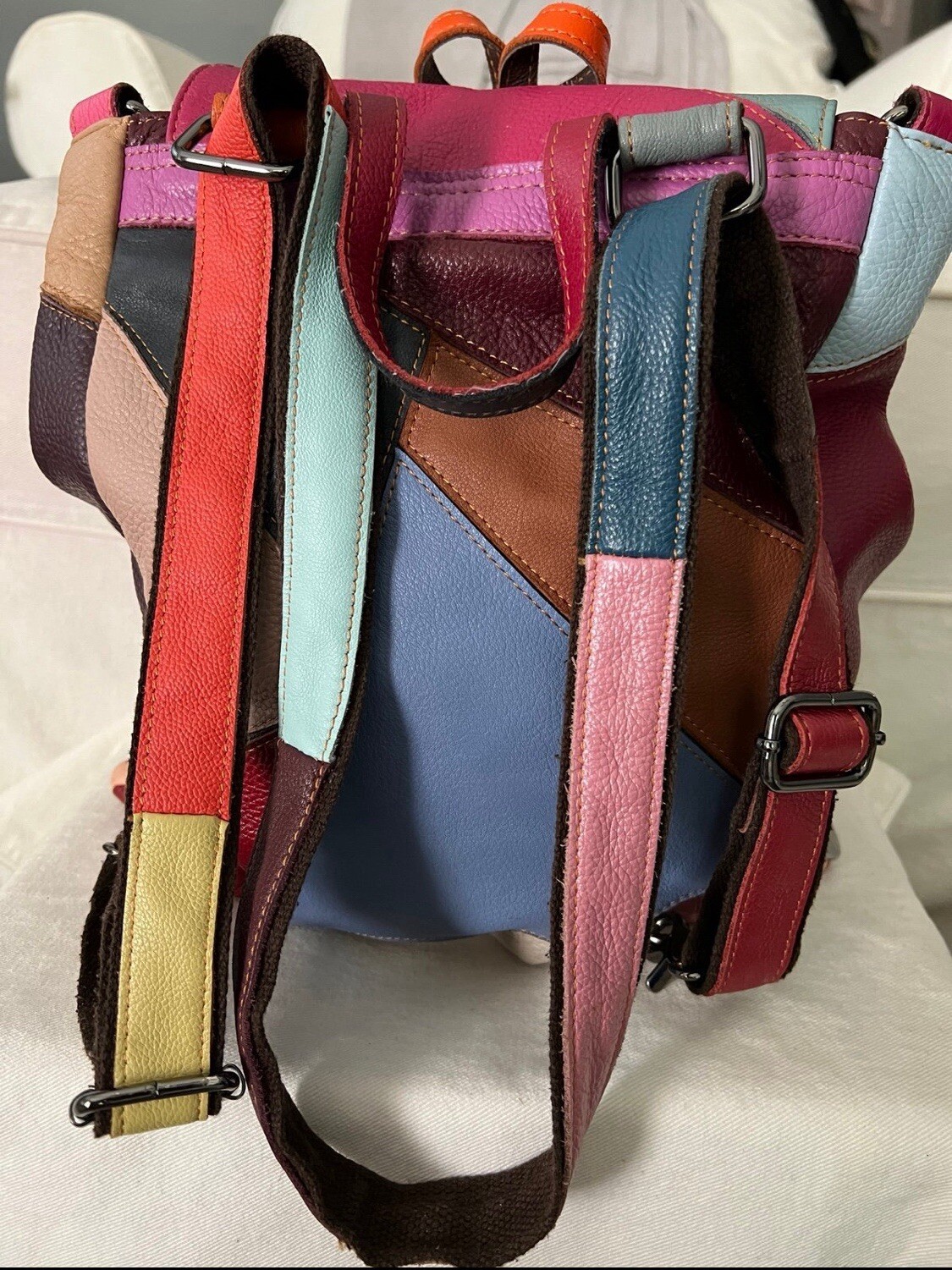 Amerileather Backpack Leather Drawstring Bucket B… - image 10