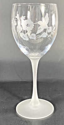 Hummingbird by Avon Hummingbird Crystal Goblet Frosted Stemmed | eBay