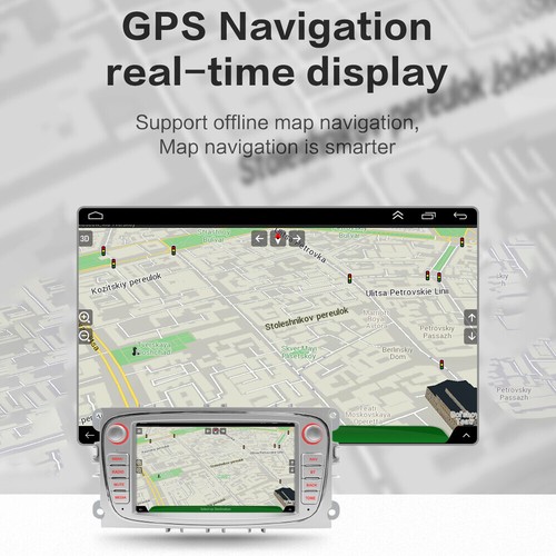 Autoradio Android 12 Carplay GPS Navi WIFI USB Für Ford Focus MK2 Mondeo C S Max - Picture 13 of 24