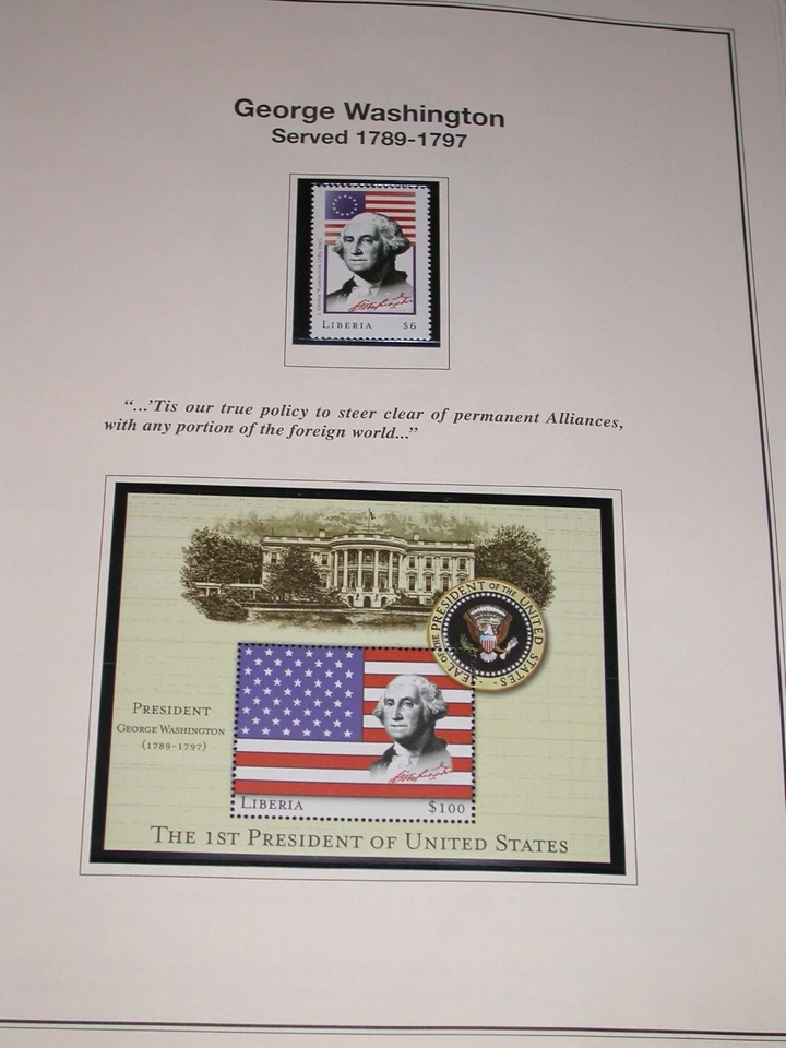 Heritage American Presidents Stamp Collection Liberia Complete thru Obama Gore - Image 3 of 4