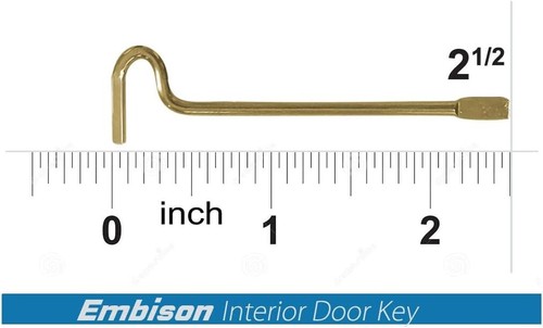 Interior Bathroom Door Key Emergency Key Pin, Bedroom Door Key-(5 Pack) - 第 3/6 張圖片