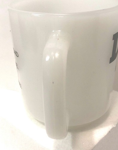 Glasbake DAD Milk Glass Mug Vtg You’re The Greatest Poem Fathers Day Appreciate - Picture 3 of 7