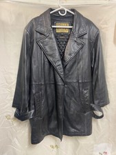 Pelle Studio Thinsulate Zip Off Vest Black Leather Jacket Size M By Wilson