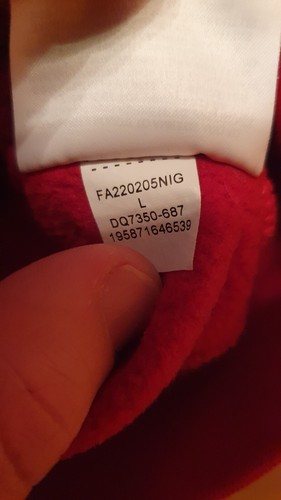 Air Jordan by Nike Herren Full Zip Hoodie UK Gr. L Rot Trainingsanzug Oberteil Kapuzenoberteil - Bild 12 von 12