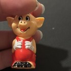 1970 Disney PIG PENCIL TOPPER 1.75" Tall Plastic Vintage 3 Little Pigs Red — photo 9