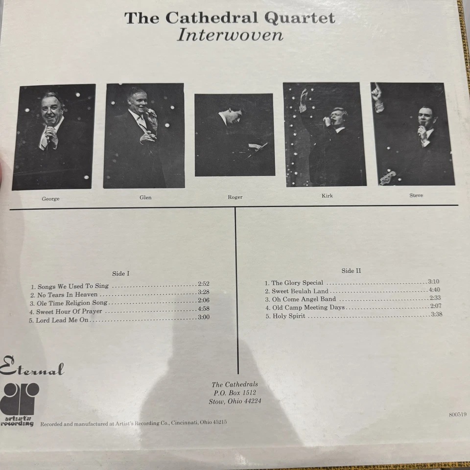 SEALED LP Southern Gospel Cathedral Quartet "Interwoven" Cathedrals George Younc - Image 2 of 2