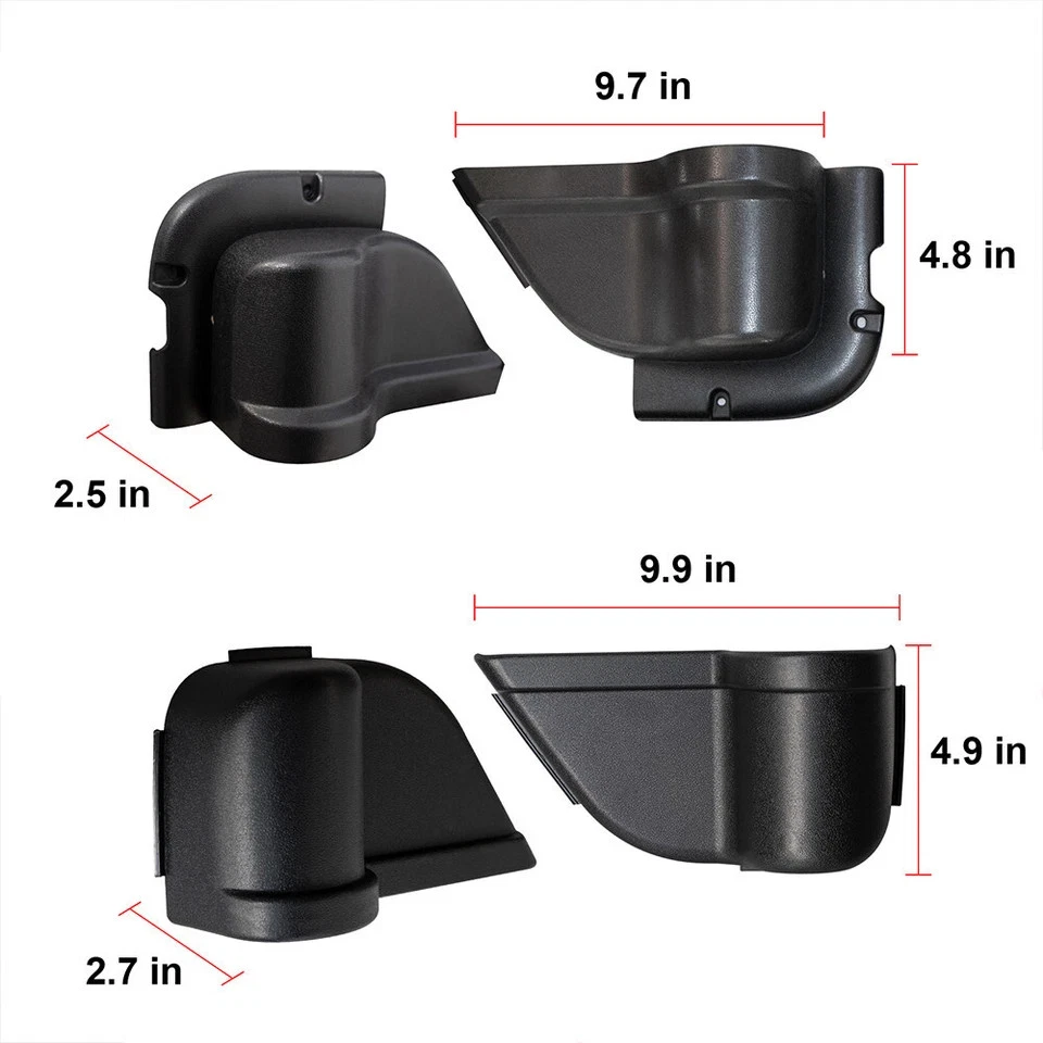 4x Front + Rear Door Storage Pockets Organizer Box for 11-2018 Jeep Wrangler JK Foto 2 de 4