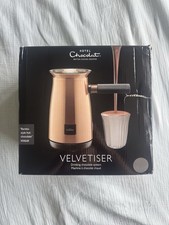 Hotel Chocolat Velvetiser In Grey with Box, instructions And Two Mugs