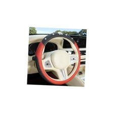 Zpana Bling Car Steering Wheel Cover, Sparkling Rhinestone Crown Non-Slip Red
