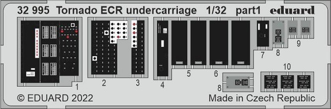 Eduard Accessories 32995 - 1:32 Tornado ECR Undercarriage For Italeri - New