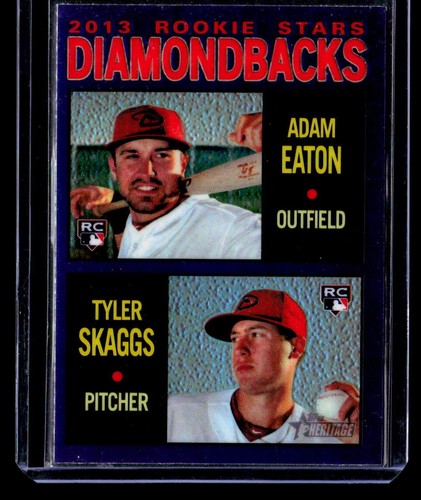 2013 Topps Heritage Rookie Purple Ref Adam Eaton / Tyler Skaggs D'backs #HC97
