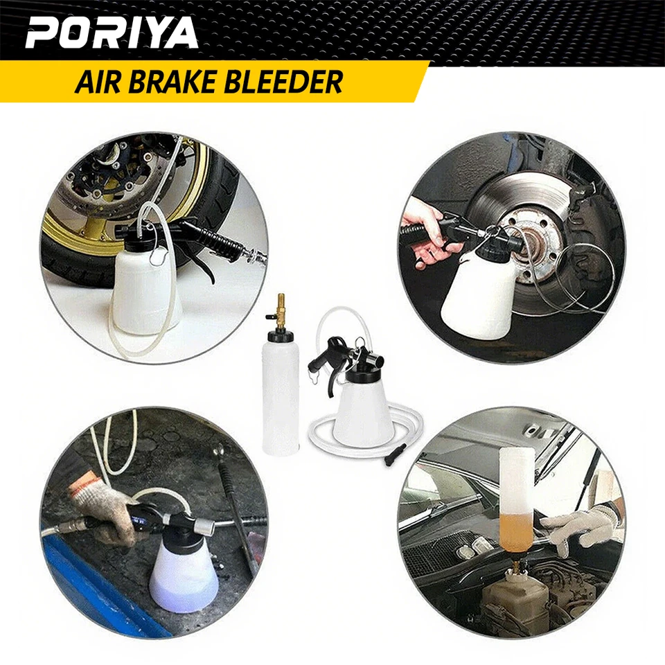 1L Air Brake Bleeder Clutch Vacuum Bleeding Extractor Fluid Fill Adapter Kit Set - image 3 of 4