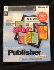 Microsoft Publisher CD Deluxe For Windows 95 & NT  NEW SEALED