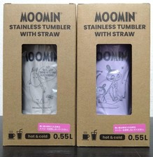 Moomin stainless steel tumbler with straw 055L set of 2