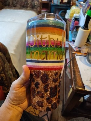 Pitbull Mama Insulated Tumbler Stainless Steel 30 oz with Lid and Straw Dog Mom
