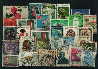 Kolumbien Briefmarken 1 Steckkarte gestempelt