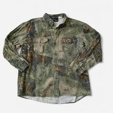 Vintage Ridge Ghost RealTree style shirt  Men's Camo Hunting woodland Utility 