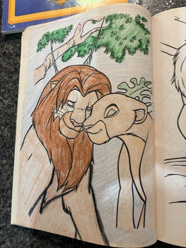Vintage 90s Disney’s Aladdin & The Lion King Golden Big Coloring Books 1992-1995 - Picture 23 of 24