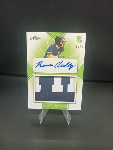 Roman Anthony 2021 Perfect Game  SP Autograph Patch Card 9/20 Card No. PA-RA1