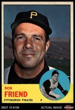 1963 Topps #450 Bob Friend Pirates 3 - VG