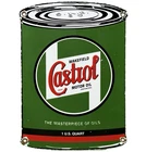 VINTAGE CASTROL MOTOR OIL CAN PORCELAIN SIGN GASOLINE GAS STATION PUMP PLATE