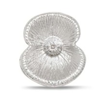 305005 Etched Poppy in Silver Tone