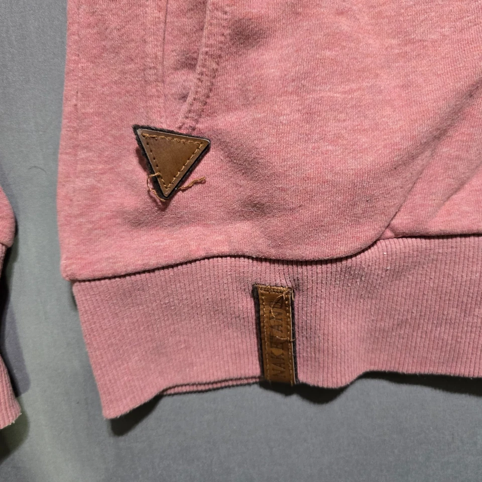 NAKETANO Mujer Jersey Grande Con Capucha Sudadera Rosa Pullover Bolsillos Foto 2 de 4