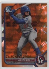 2022 Bowman Chrome Sapphire Edition Prospects Orange 24/75 Luis Rodriguez 2x6