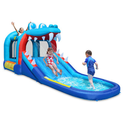 Happy Hop Water Slide with Crocodile Jumping Castle and Pool, with Blower, Age
