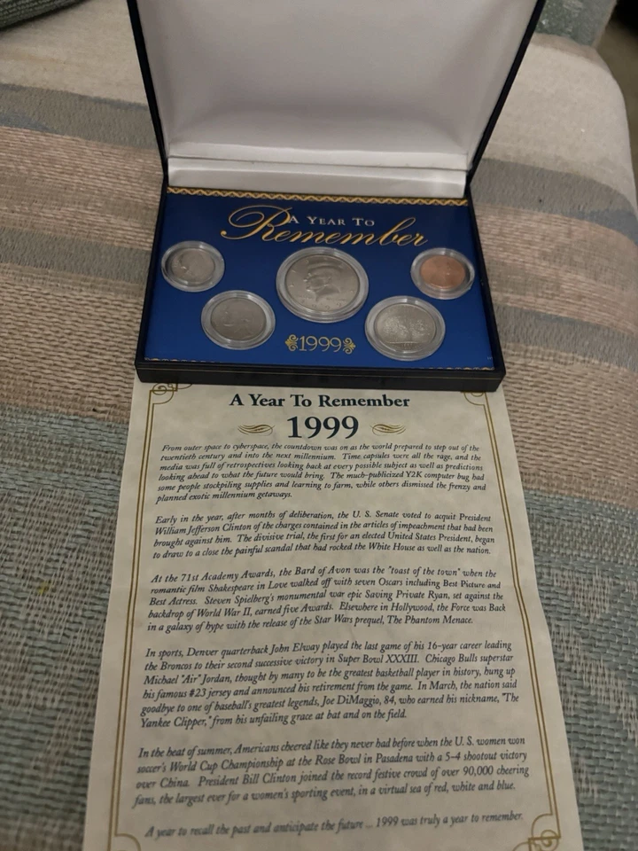 1999 a Year to Remember Coin Set with Box and Certificate of Authenticity - Image 4 of 4