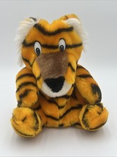 Vintage Tiger plush hand puppet Orange 1980s Stuffed Full Body