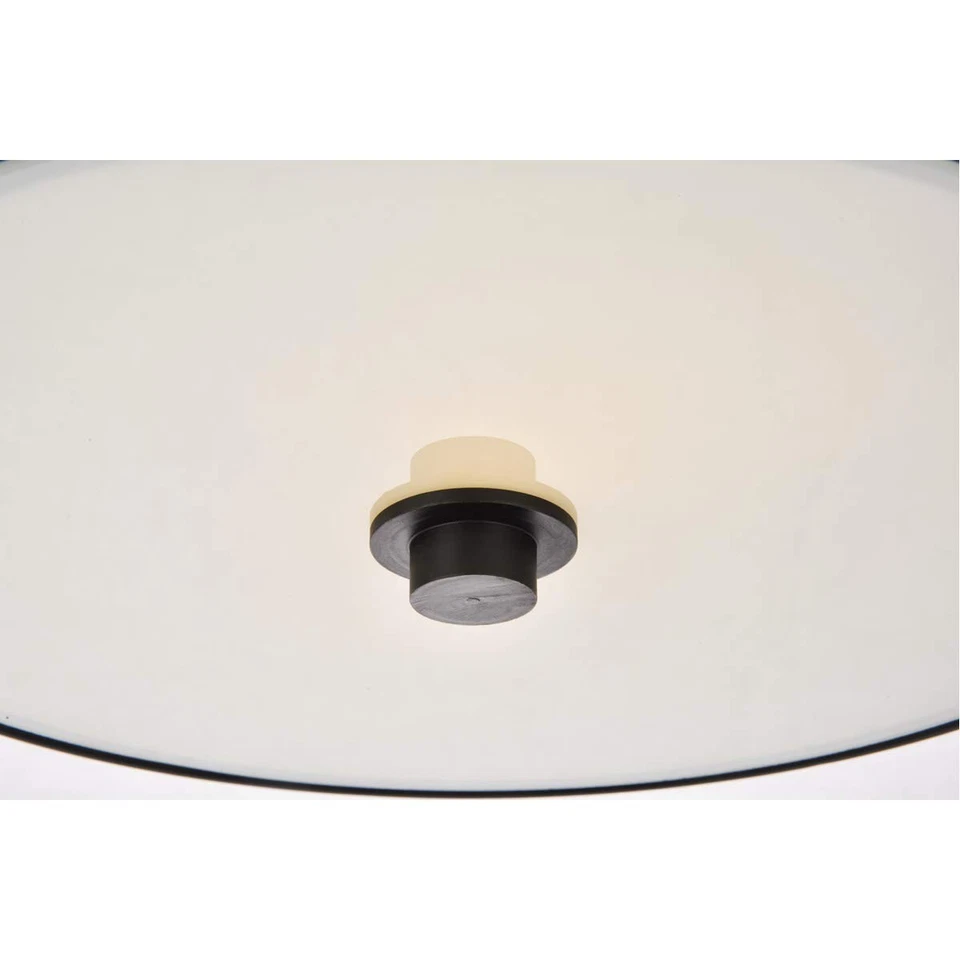 Living District Hadrian 2-Light Metal Flush Mount in Flat Black and White - Image 4 of 4