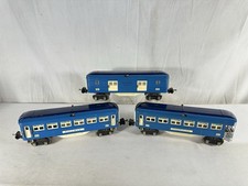 Set of 3 Excellent Lionel Original Prewar 615-13-14 Blue Comet Passenger Cars!