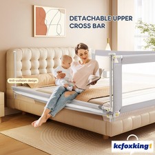 Kids Baby Bed Rail 3 Piece Bedrails King Toddler Side Safety Guard Barrier Lock